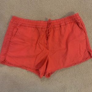 LOFT Pull On Linen Short, Size Large